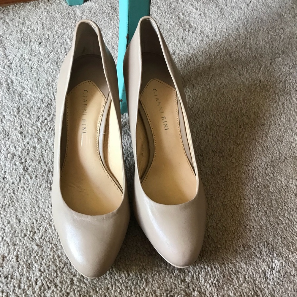 Leather Nude Heels